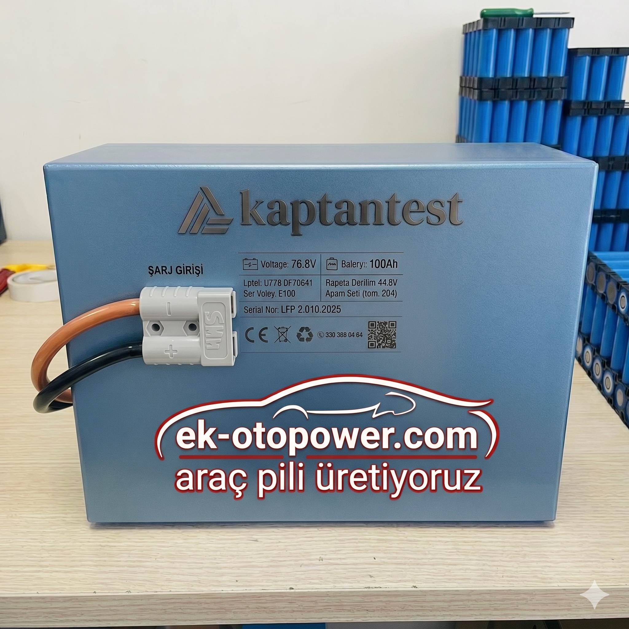 76.8V 100Ah LİFEPO4 Elektrikli Araç Bataryası